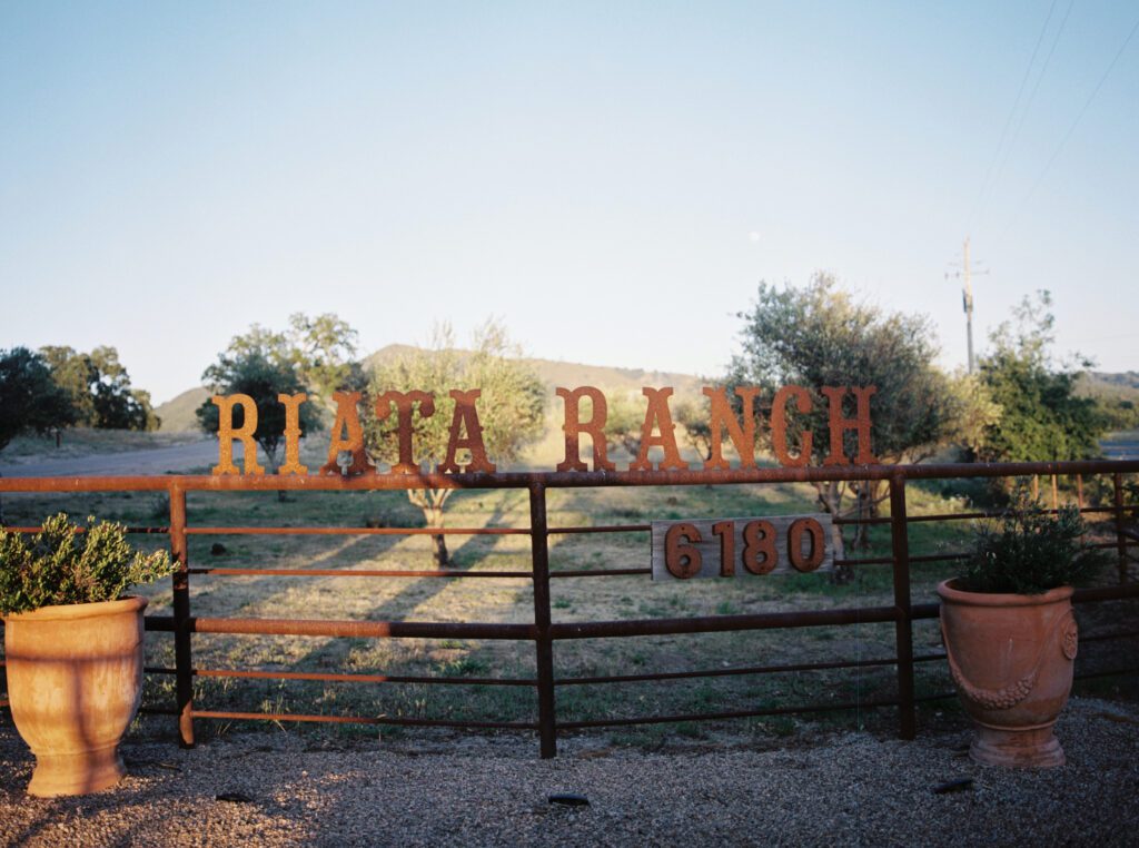 Riata Ranch entrance gate in Santa Margarita, California